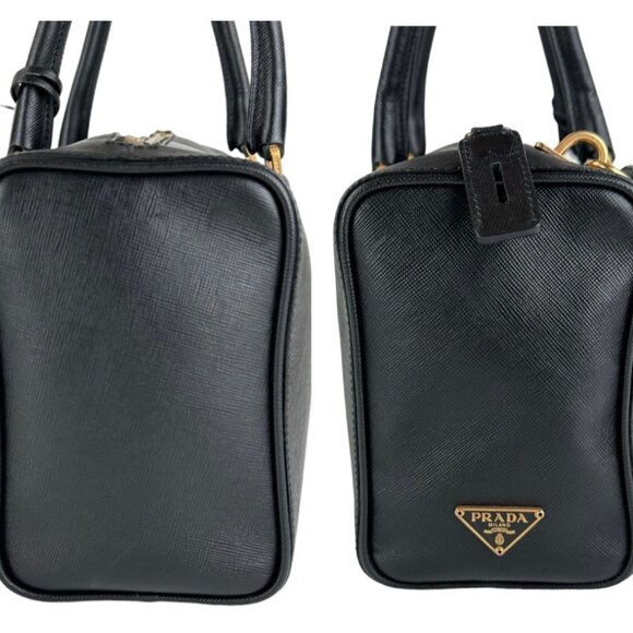 バッグ PRADA Black Leather Boston Bag Archive PRADA Black Leather